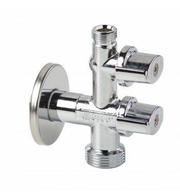 ROBINET DUBLU COLTAR ANTICALCAR 1/2X3/8x10X3/4 VITAQ    COMB1MAC