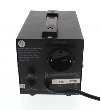 STABILIZATOR AUTOMAT DE TENSIUNE CU RELEU 500VA, NEGRU WELL