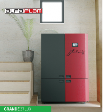 *CAZAN COMPACT PE PELETI DIN OTEL GRANDE R-C 37KW LUX