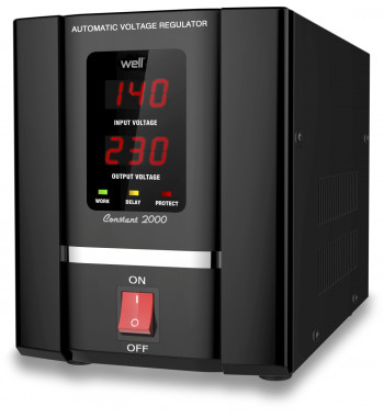 STABILIZATOR AUTOMAT DE TENSIUNE WELL CONSTANT 1000VA CU SERVO MOTOR