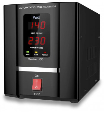 AUTOMATIC VOLTAGE STABILIZER WELL CONSTANT 500VA WITH SERVO MOTOR