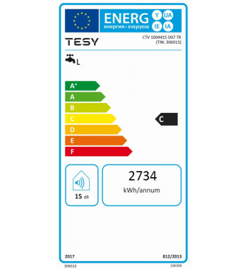 BOILER ELECTRIC VERTICAL SIMPATECO 100 TESY CTV 1004415 D07 TR cl-C 306013 BOILER ELECTRIC VERTICAL SIMPATECO 100 TESY CTV 1004415 D07 TR cl-C 306013