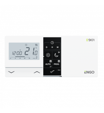 *PROGRAMMABLE ROOM THERMOSTAT WITH WHITE WIRE E901 *PROGRAMMABLE ROOM THERMOSTAT WITH WHITE WIRE E901