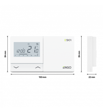 *PROGRAMMABLE ROOM THERMOSTAT WITH WHITE WIRE E901 *PROGRAMMABLE ROOM THERMOSTAT WITH WHITE WIRE E901