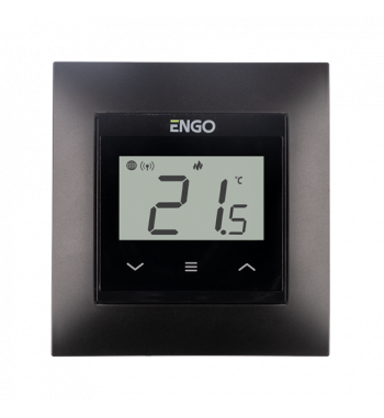 *TERMOSTAT DE CAMERA PRIN INTERNET WIFI PENTRU RAMA 55X55, NEGRU E55-B