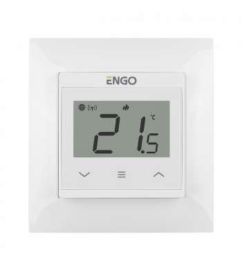 *SZOBATERMOSZTÁT WIFI INTERNETEN 55X55 KERETHEZ, FEHÉR E55-W