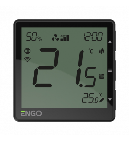 *TERMOSTAT VENTILOCONVECTOR WIFI, 230V, NEGRU EFAN-230B
