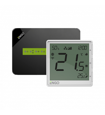 *VEZETÉK NÉLKÜLI VENTILÁTOROS KONVEKCIÓS TERMOSZTÁT, WIFI, FEHÉR, EFAN-RFW