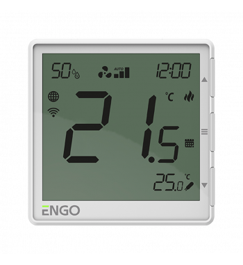 *VEZETÉK NÉLKÜLI VENTILÁTOR KONVEKEZŐ TERMOSZTÁT, WIFI, FEHÉR, EFAN-RFW