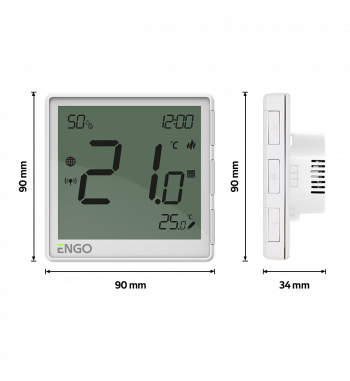 *WIFI ZIGBEE SZOBATERMOSZTÁT, 230V, FEHÉR, EONE-230W