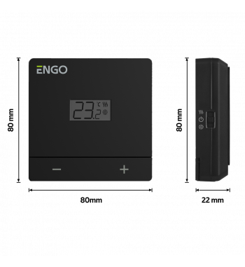 *VEZETÉKES SZOBATERMOSZTÁT, 230V, FEKETE, EASY-230B