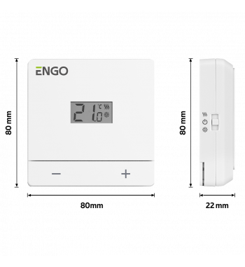 *VEZETÉKES SZOBATERMOSZTÁT, 24V, FEHÉR, EASY-24W