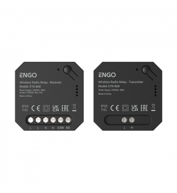 Vezeték nélküli relé, rádió vezérlésű, 868Mhz, 230V