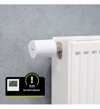 *WIRELESS ELECTRONIC THERMOSTATIC HEAD, WHITE ETRV-M28