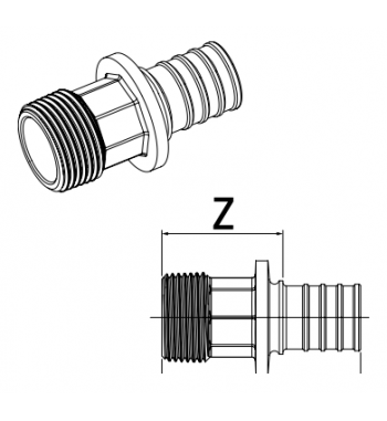 REDUCTIE  RX, CU FILET EXTERIOR 40-R 1 1/4  13660621001