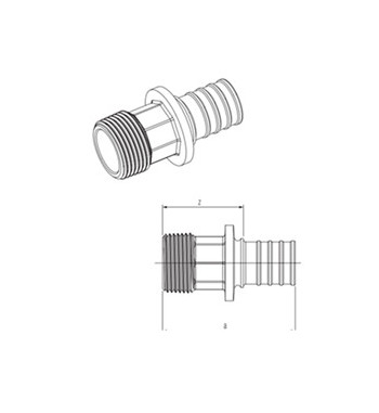 RAUTITAN RX REDUCTION, WITH EXTERNAL THREAD 25-R1/2 13660561001 Packaging: 1/10