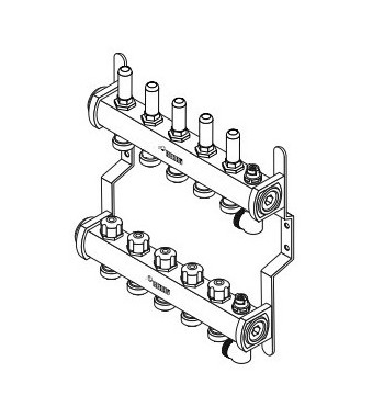 HKV-D AG STAINLESS STEEL MANIFOLD, 5 CIRCUITS 13801501101 Packaging: 1/1
