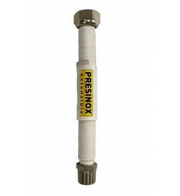 FLEXIBLE GAS CONNECTION PRESINOX, MALE/FEMALE THREAD, 1", 20/34 CM