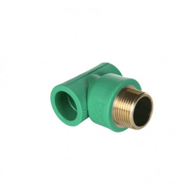Teu racord exterior metalic PPR verde 25X3/4"