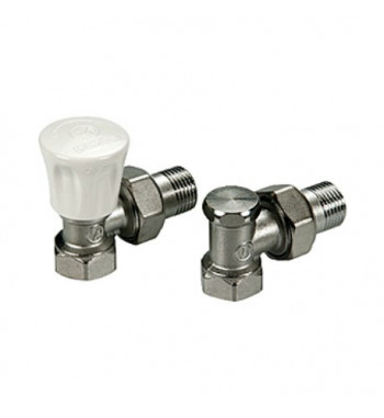 Kit robinet radiator tur-retur coltar 1/2"