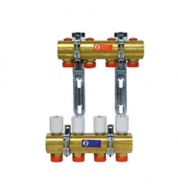 Ansamblu colector-distribuitor pentru incalzire prin pardoseala Giacomini 1x18x2 cai
