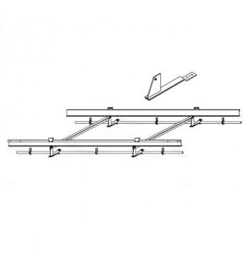 Extensie fixare pentru un colector pentru acoperis inclinat cu tigle ceramice, inaltime variabila pentru colectoarele TS 300