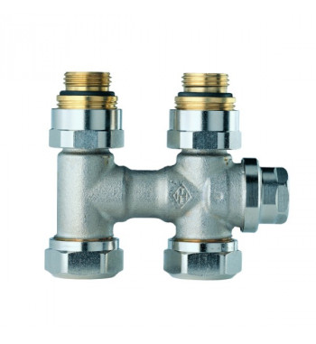 Robinet radiator drept cu racord dublu Vekolux Heimeier 1/2"