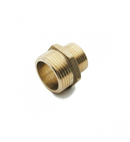 Niplu dublu cu reductie Sobime 1/2"X1" alama Ambalaj: 1/10/300