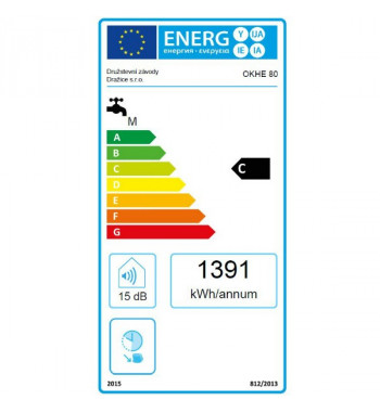 Boiler de perete vertical electric quadrat DZD OKHE, 80 L