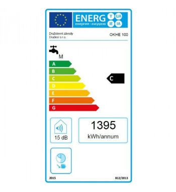 Boiler de perete vertical electric quadrat DZD OKHE, 100 L