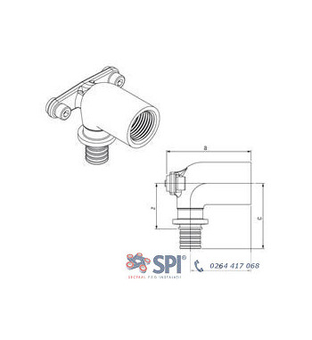 FÜGGÖNY SZÖG. SC. RN RX, FIL.INT.20-RP1/2 13661001001(13661001008) Csomagolás: 1/10