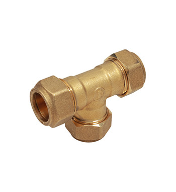REDUCED TEE BRASS CR. 22X15X22 318X004 brass Packaging: 1/10/50