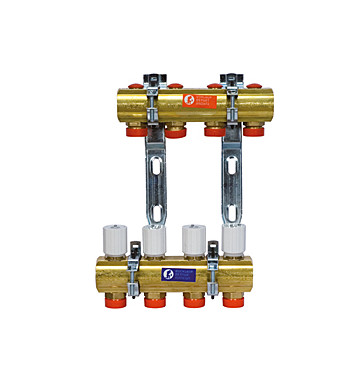 EUROCON. UNDERFLOOR HEATING MANIFOLD ASSEMBLY 1X3/4X8 WAYS R553EY008