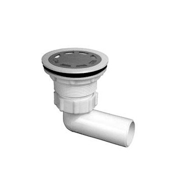 Sifon cadita dus cu iesire verticala 75, cu filet cu rozeta inox cu iesire laterala DN 32,, Styron 507-1