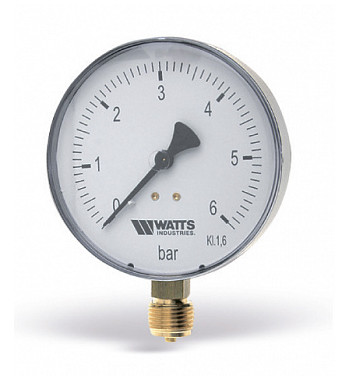 Manometru M1-ABS Watts, cadran Ø80, domeniu masura 0-6 bari, racord radial 1/2"